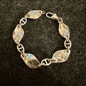 925 Sterling Silver Swirl link Bracelet